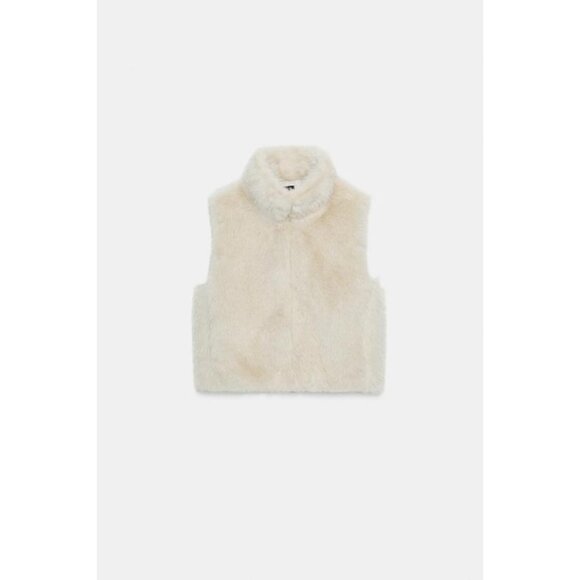 ZARA FAUX FUR VEST - Picture 1 of 8